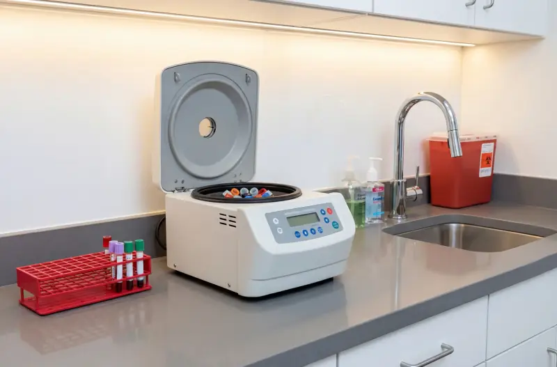 On-site CLIA-certified lab equipment at a Men's Wellness Center in Virginia